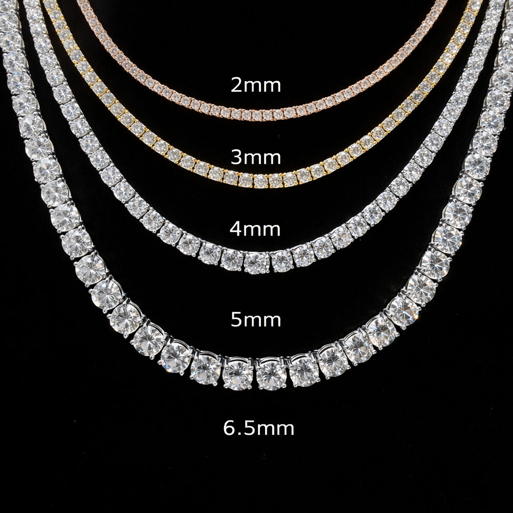 ✨Moissanite Tennis Chain - 18k Vermeil - D Colour - VVS1 ✨