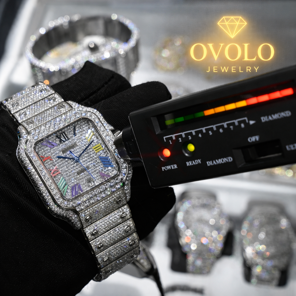 ✨ High-End Moissanite Diamond Watch – Iced Out Luxury Hip Hop Timepiece✨