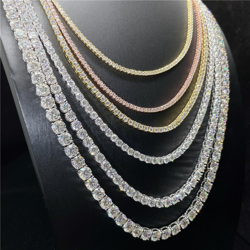3mm Moissanite Tennis Chain - 18k Vermeil - D Colour - VVS1